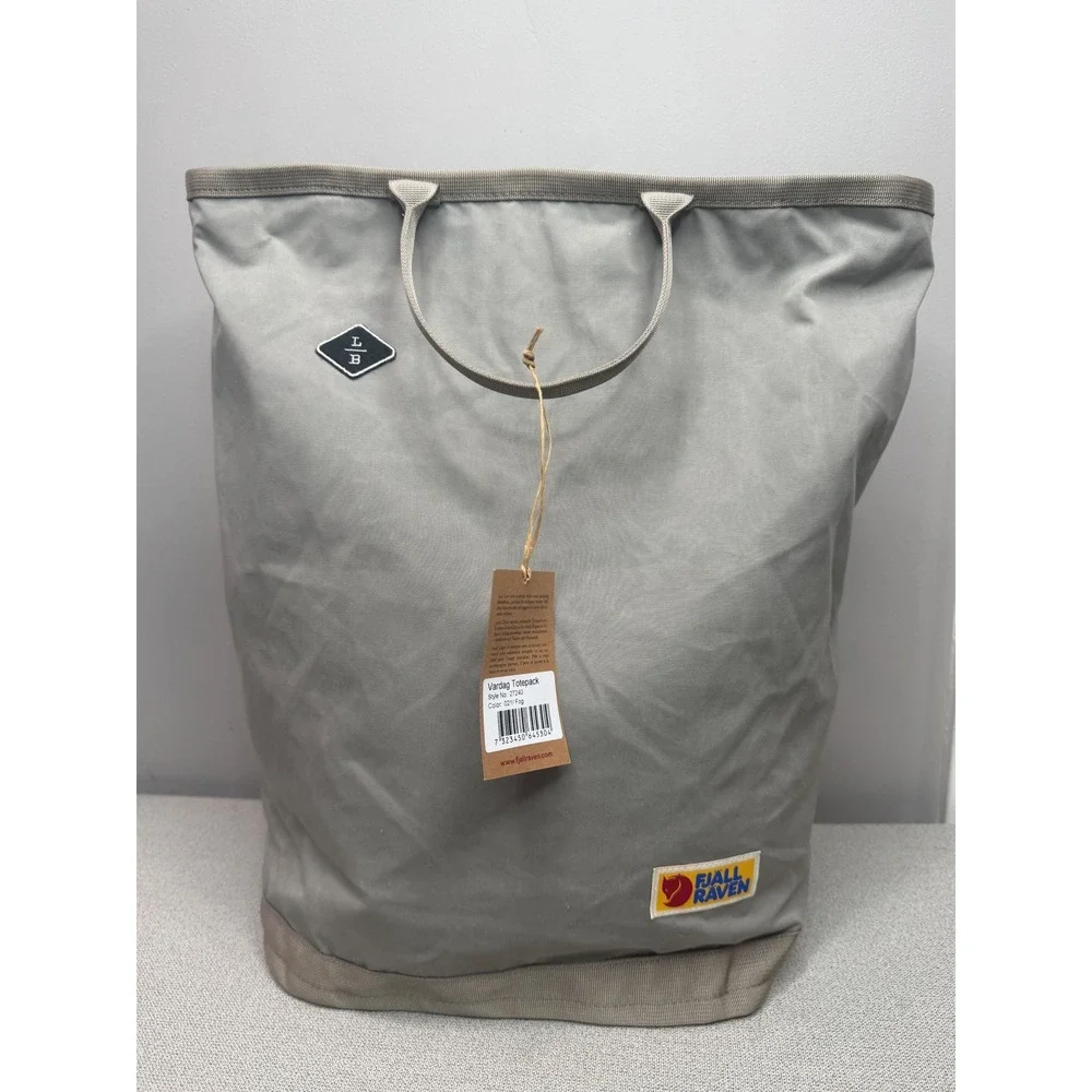 Fjallraven‎ Vardag Totepack Fog Grey Convertible Backpack Tote Bag 27240 NEW